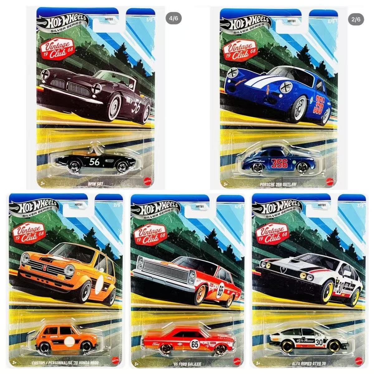 Model Kit Alfa Romeo - รถฮอตวีลส์รุ่นดั้งเดิม คลับเรโทร ปี 1968 ของเล่นสำหรับเด็กผู้ชาย ขนาด
