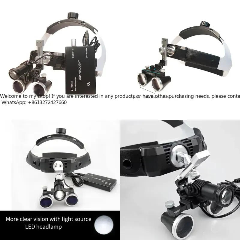 Magnifier With Light - แว่นขยายแบบสองตา 3.5X/2.5X พร้อมไฟ LED สำหรับการผ่าตัดและงานทางการแพทย์