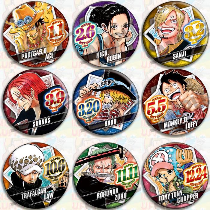 Model Kit One Piece - ชุดเข็มกลัดอนิเมะวันพีซ สินค้าลิขสิทธิ์แท้ คอลเลคชั่นวันเกิดปี 2020 ลูฟี่ โซโล