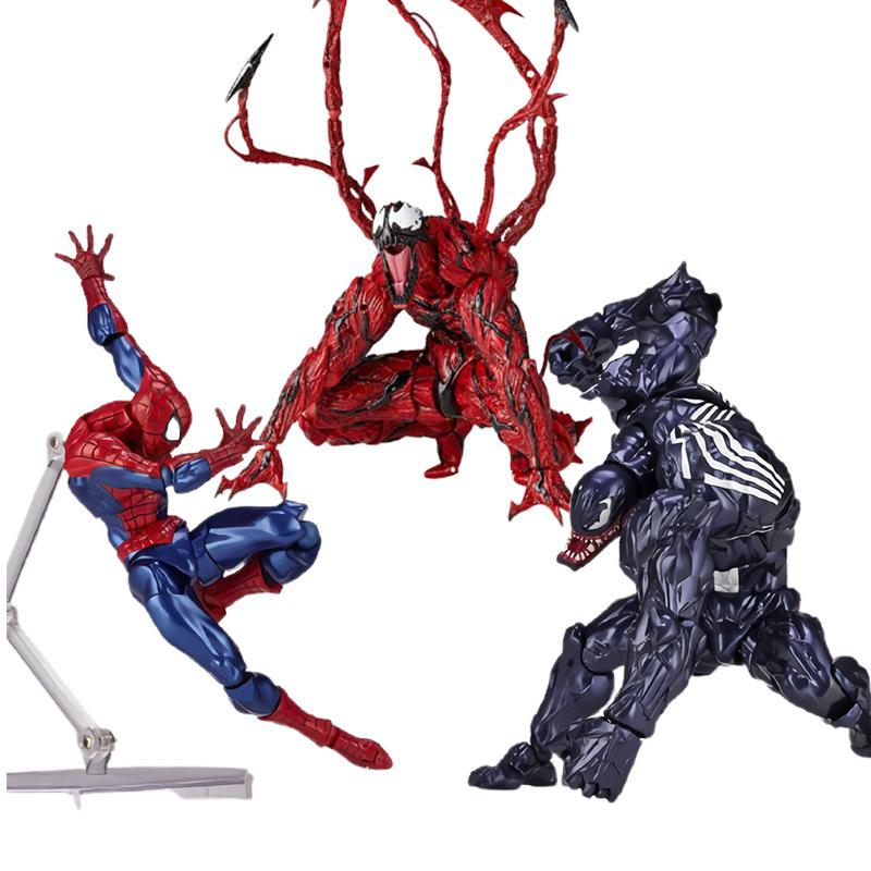 Model Kit Spiderman - ฟิกเกอร์เวนอมคาร์เนจ ชิ้นส่วนเปลี่ยนได้ ของเล่นสะสม ตุ๊กตาสไปเดอร์แมน ของตกแต่ง ของขวัญสำหรับเด็ก