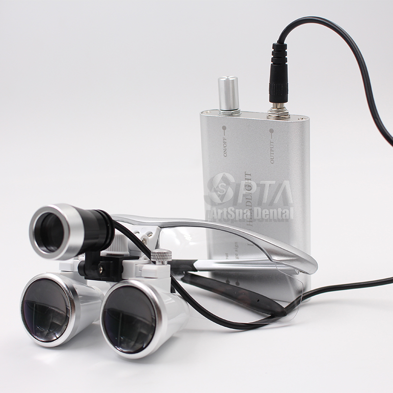Magnifier With Light - แว่นขยายสำหรับผ่าตัดทางการแพทย์แบบสองตา พร้อมไฟส่องสว่าง LED กำลังขยาย 3.5 เท่า