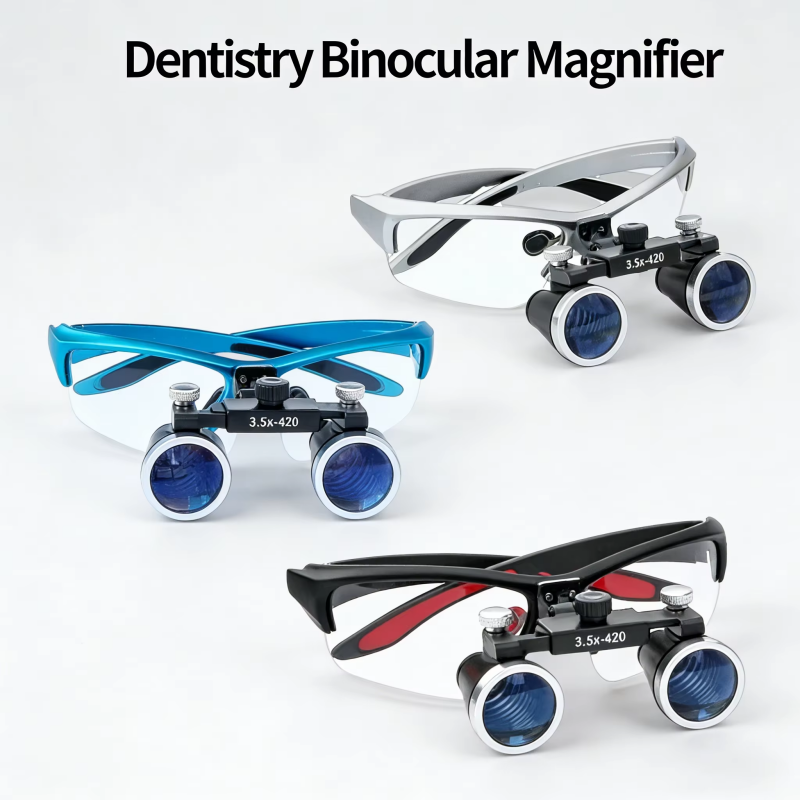 Magnifier With Light - แว่นขยายแบบสองตาสำหรับทันตกรรม น้ำหนักเบาพิเศษ ขยาย 3.5 เท่า พร้อมไฟ