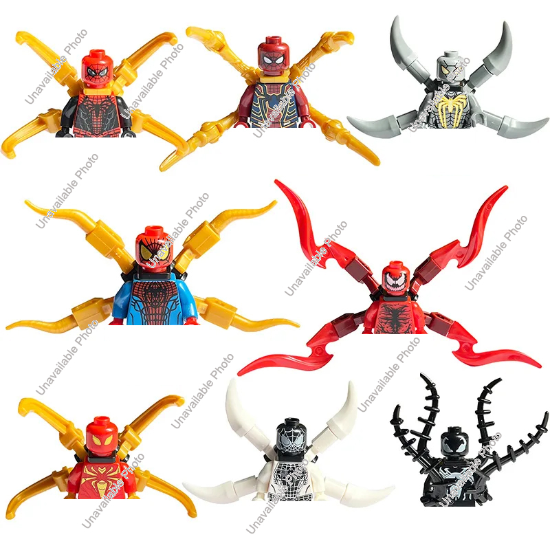 Model Kit Spiderman - ฮอตทอยส์ ชุดตัวต่อซูเปอร์ฮีโร่มาร์เวล 8 ชิ้น ตัวละครอนิเมะ สไปเดอร์แมน