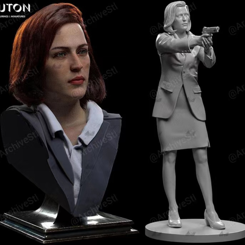 Model Kit Warhammer - Gillian Anderson Cully 75มมชุดโมเดลเรซิ่น1:24พลาสติก Unpainted ชุดของเล่นงานอดิเรกตัวละครหญิง