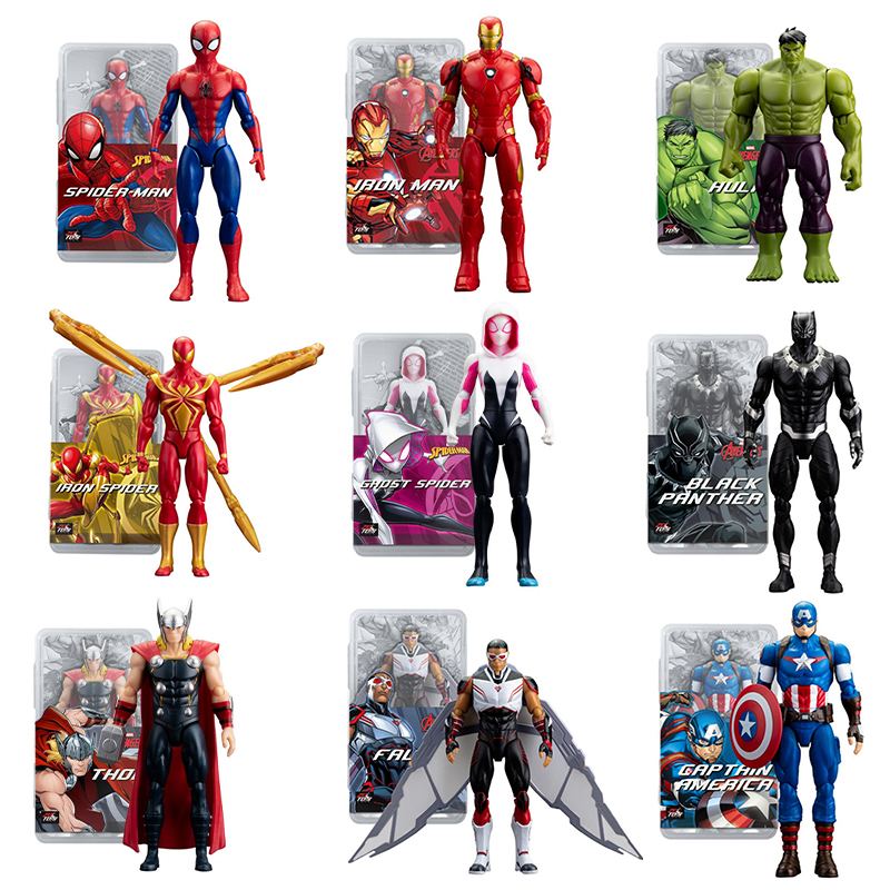 Model Kit Spiderman - ฟิกเกอร์ของสะสมขนาด 18 ซม. ตัวละครในตำนาน ธานอส ฮัลค์