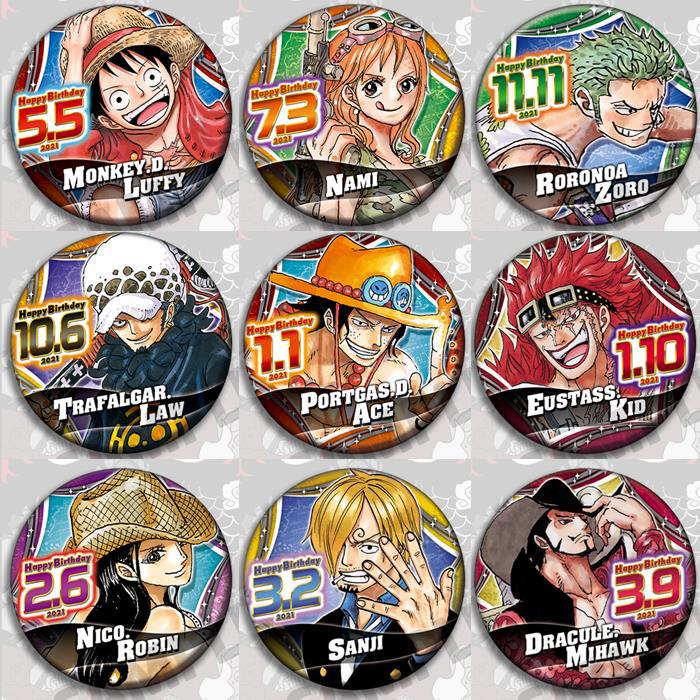 Model Kit One Piece - ชุดเข็มกลัดอนิเมะวันพีซ ลูฟี่ เอซ โซโล โรบิน ซันจิ