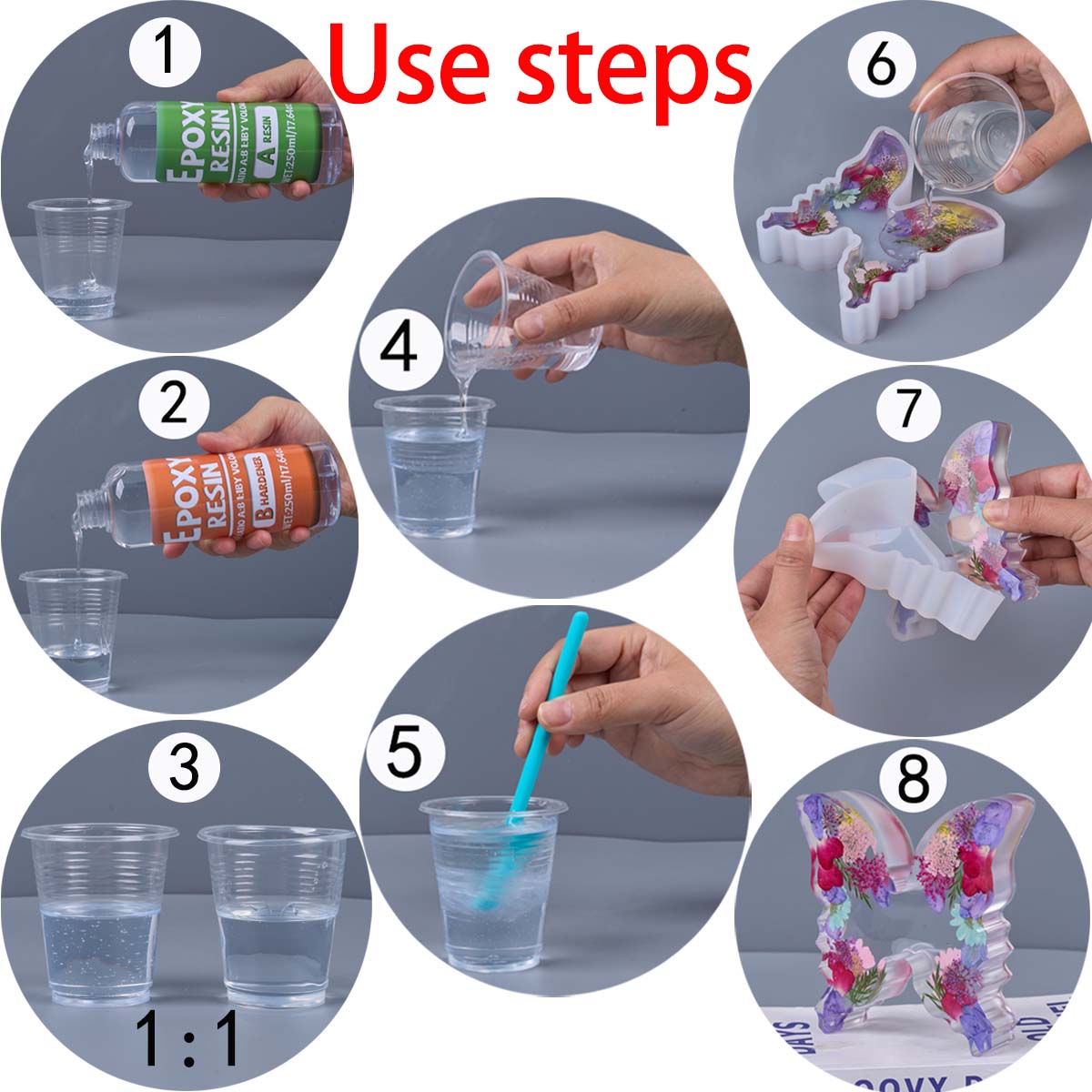 อัตราส่วน 1:1 อีพ็อกซี่เรซิ่นช - Resin Kit Cast บทวิจารณ์และราคา