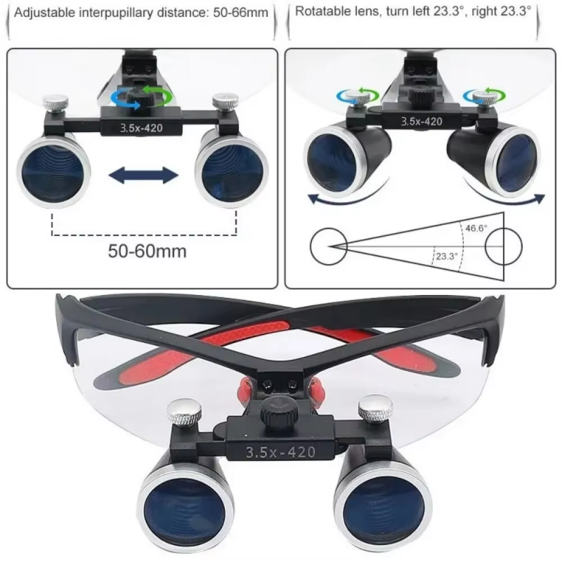 แว่นขยายแบบสองตาสำหรับทันตกรรม - Magnifier With Light บทวิจารณ์และราคา