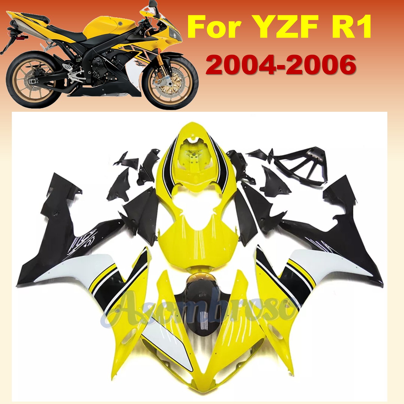 พลาสติก ABS ชุดแฟริ่งรถจักรยาน - Model Kit Yamaha R1 บทวิจารณ์และราคา