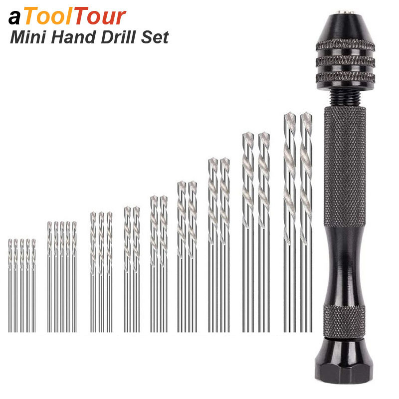 Micro Mini เจาะมือ Bits ชุดคู่ - Pin Vice Micro บทวิจารณ์และราคา