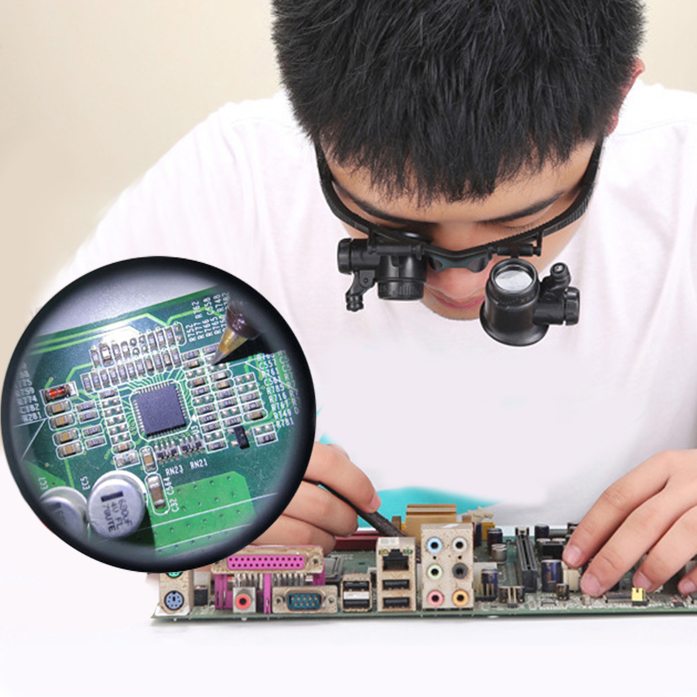 แว่นขยายแบบสวมศีรษะ 10-25 เท่า - Magnifier With Light บทวิจารณ์และราคา